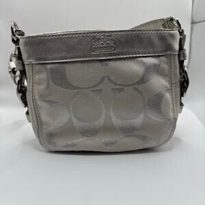 Coach Vintage Y2K Zoe Signature Hobo Silver/Cream Handbag - No A0973-42715